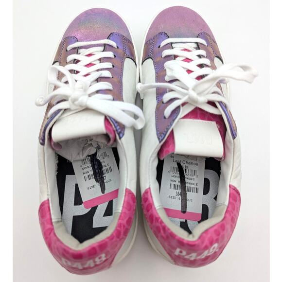 P448 Thea Platform Sneaker Shoes Lace-Up Women's Multi/White Size US8.5 EU39 - Picture 12 of 12